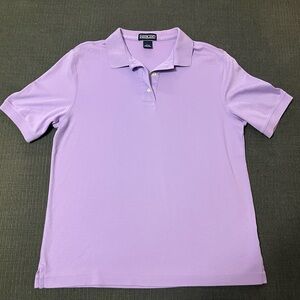 Lands’ End Lavender Polo Shirt Large